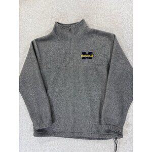Michigan Wolverines BIG BLUE 1/4 Zip Campus Pullover (Men's‎ Medium) Gray